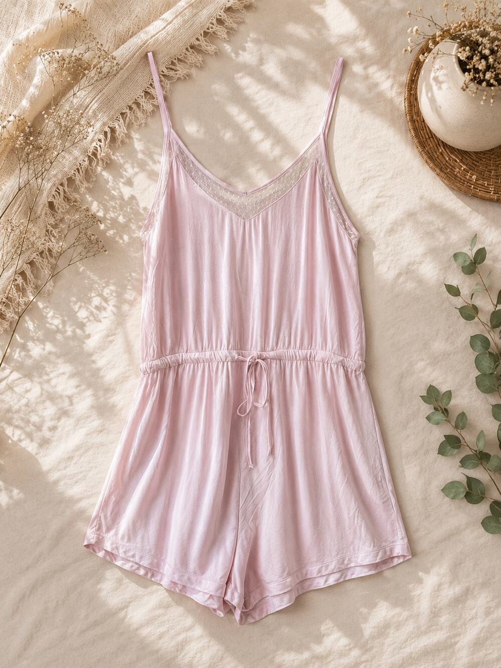 Love by Gap Women's Sleepwear One Piece Romper Sleeveless Pink Size XS
